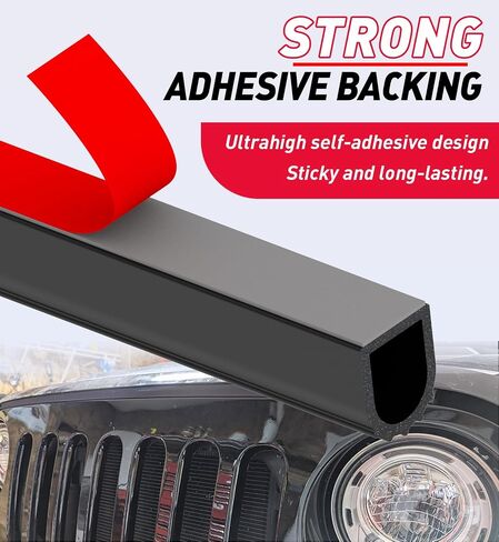 Rubber Seal Strip D Shape RV Weather Stripping Exterior 1" RV Slide Out Seal Self-Adhesive Extra Thick Automotive weatherstripping for Boat, Car, Truck, Marine,Garage Doors/Window (6 ft) in Saudi Arabia