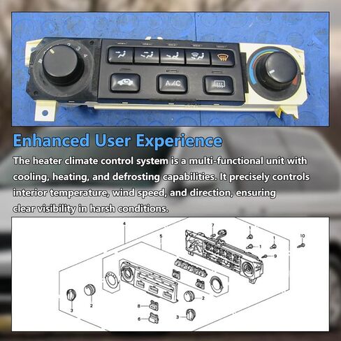 A/C Heater Climate Control Module 79600-S84-A01ZA ، متوافق مع 1998-2000 Honda Accord 1998-2004 Honda Odyssey ، AC Control Panel Reply# 599-268 ، 79600-S84-A01ZA ، 79600S84A01ZA in Saudi Arabia