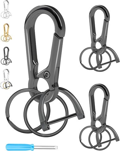FIVEIZERO 13Pcs Keychain Kit, Key Ring and Keychain Clip, D Ring, Key Rings Bulk, Keychain Ring for Home Car Keys, Office in Kuwait