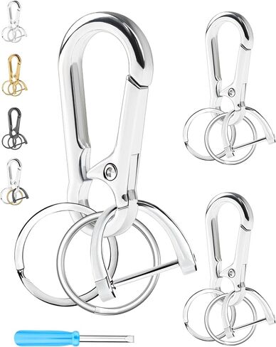FIVEIZERO 13Pcs Keychain Kit, Key Ring and Keychain Clip, D Ring, Key Rings Bulk, Keychain Ring for Home Car Keys, Office in Kuwait