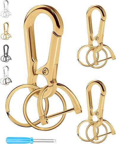 FIVEIZERO 13Pcs Keychain Kit, Key Ring and Keychain Clip, D Ring, Key Rings Bulk, Keychain Ring for Home Car Keys, Office in Kuwait