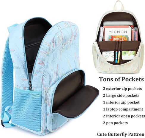 JIANYA School Backpack for Teen Girls, Lightweight Backpacks for School Kids Children's School Book Bag, Cherry Beige in Saudi Arabia