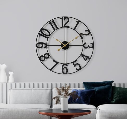 Sorbus 16-Inch Large Wall Clock - Centurian Roman Numeral Style - Modern Home Decor - Metal Wood Decorative Analog Clock in Saudi Arabia