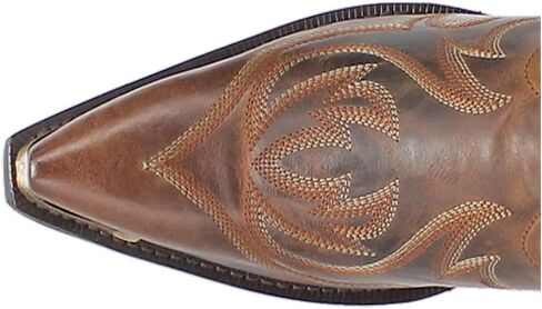 Laredo Mens Jameson Embroidered Snip Toe Casual Boots Mid Calf - Brown in Saudi Arabia