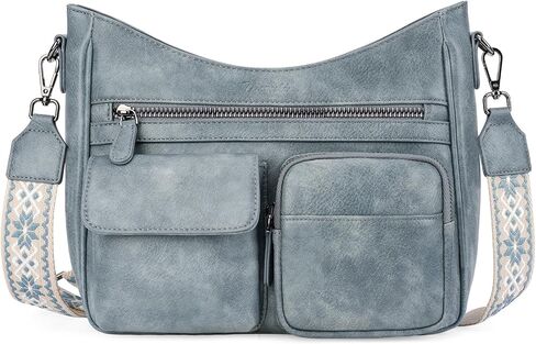 Crossbody Bags for Women Trendy Vegan Leather Crossbody Purse Shoulder Handbags Multiple Pockets Hobo Bag Ladies in Kuwait