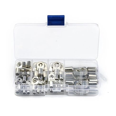 60X Copper Ring Lug Connector SC6-25 + 80X Heat Shrink Tubing 7mm 10mm Black Polyolefin Kit Wire Crimp Connector (Color : 60PCS Gold) in Kuwait