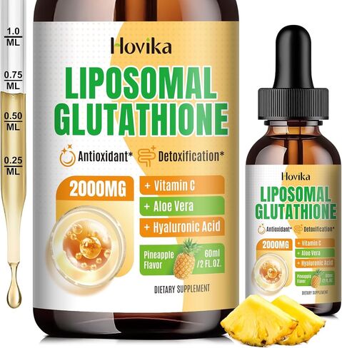 Liposomal Glutathione Supplement 2000mg, Liquid Glutathione Drops with Vitamin C, Master Antioxidants for Immune System, Aging Defense, Skin Headth, Liver Detox - Superior Absorption, Vegan 2 Fl Oz in Saudi Arabia