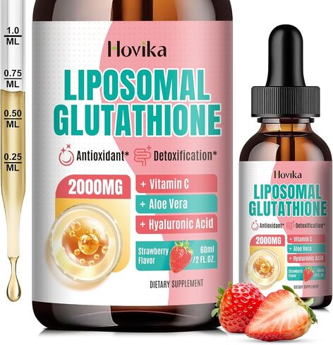 Liposomal Glutathione Supplement 2000mg, Liquid Glutathione Drops with Vitamin C, Master Antioxidants for Immune System, Aging Defense, Skin Headth, Liver Detox - Superior Absorption, Vegan 2 Fl Oz in Saudi Arabia