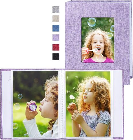 ألبوم صور صغير فينروز 5 × 7 صور ، 2 حزمة غلاف الكتان ، كتاب صور مصغرة ، 26 صفحة يحمل 52 صورة أو عمل فني أو بطاقات بريدية تخزين رمادي in Saudi Arabia
