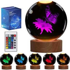 Penguin Night Light, Penguin Gifts, K9 3.15 Inch (80mm) Crystal Ball Night Light with 16 Colors Remote Upgraded Lamp for Birthday Xmas Cool Animal Figurines Gifts for Room Decor Boys Girls in Kuwait
