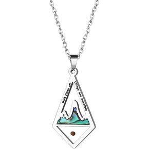 Mustard Seed Necklace for Women Men: Stainless Steel Mountain Pendant Necklace Faith Jewelry Set Inspirational Christian Gifts in Kuwait