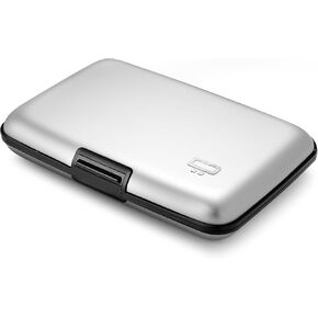 ÖGON -DESIGNS- Aluminum wallet smart case RFID Blocking – The original minimalist slim card holder for men and woman - Titanium in Saudi Arabia