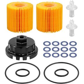Oil Filter Housing Cap Assembly Kit with Oil Plug Compatible With RAV4, Sienna, Tacoma, Avalon, Venza, RX350 Replace 15620-31060, 15643-31050 in Saudi Arabia