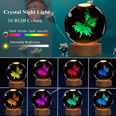 Penguin Night Light, Penguin Gifts, K9 3.15 Inch (80mm) Crystal Ball Night Light with 16 Colors Remote Upgraded Lamp for Birthday Xmas Cool Animal Figurines Gifts for Room Decor Boys Girls in Kuwait