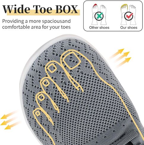 Barefoot Shoes Women Wide Toe Box Running Tennis Sneakers Minimalist Zero Drop Sole Non Slip Breathable Comfortable Workout Gym Shoes in Saudi Arabia