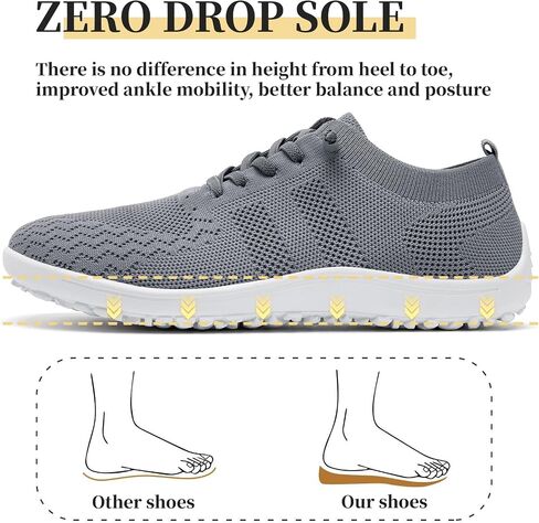 Barefoot Shoes Women Wide Toe Box Running Tennis Sneakers Minimalist Zero Drop Sole Non Slip Breathable Comfortable Workout Gym Shoes in Saudi Arabia