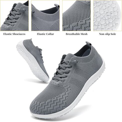 Barefoot Shoes Women Wide Toe Box Running Tennis Sneakers Minimalist Zero Drop Sole Non Slip Breathable Comfortable Workout Gym Shoes in Saudi Arabia