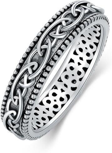 925 Sterling Silver Spinner Ring for Women Rotatable Mood Rings for Woman Relieve Stress Gift Fidget Rings Hand Crafted Vintage Rings in Saudi Arabia