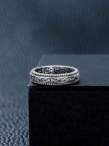 925 Sterling Silver Spinner Ring for Women Rotatable Mood Rings for Woman Relieve Stress Gift Fidget Rings Hand Crafted Vintage Rings in Saudi Arabia