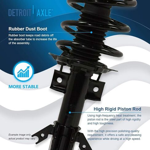 Detroit Axle - 8pc Struts Struts Strock Atcorbers Kit لعام 2013-2018 Ford Fusion ، الدعامات الأمامية مع امتصاص الصدمات الخلفية لفائف الربيع الخلفية الأمامية. in Saudi Arabia