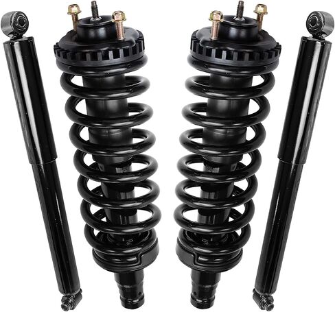 Detroit Axle - STRUTS صدمات لـ CHEVY TRAILBLAZER EXT SSR GMC ENVOY XL XUV BUICK RAINIER SAAB 9-7X ISUZU ASCANDER 2 Struts Front W/Coil Springs 2 Rack Shock Excorbers Stembensing Kit in Saudi Arabia