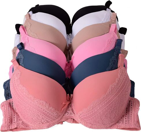 Viola's Secret Women Bras 6 Packs of T-Shirt Bra D Cup DD Cup 34D 36D 38D 40D 42D 36DD 38DD 40DD 42DD 44DD in Saudi Arabia