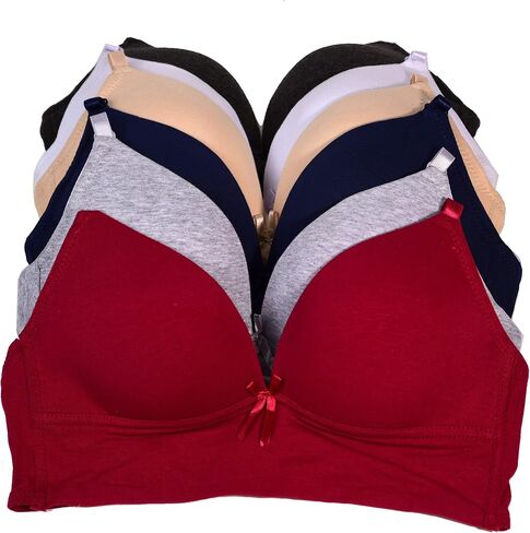 Viola's Secret Women Bras 6 Packs of T-Shirt Bra D Cup DD Cup 34D 36D 38D 40D 42D 36DD 38DD 40DD 42DD 44DD in Saudi Arabia