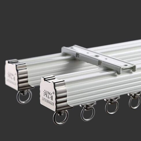 ZSHINE Curtain Double Tracks Ceiling or Wall Mounting Heavy-Duty Curtain Rails for Living Room Bedroom Room Divider in Kuwait