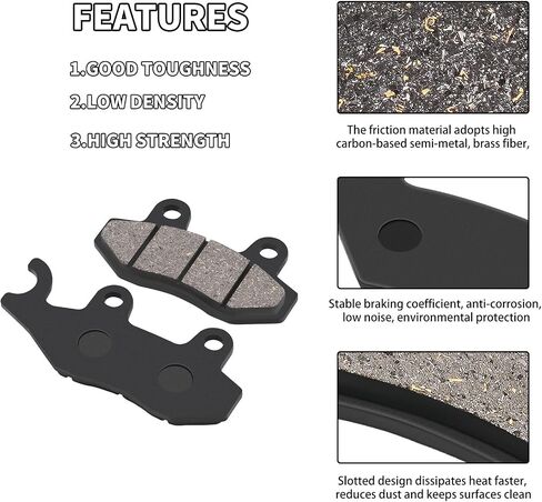 XuLong Front Rear Brake Pads for KAWASAKI EX250 EX300 Ninja 250 SL BX 250 Ninja 400 EX400 KRT AFF/AFS/AFSA/BFF/BFS/BGF/BGFS Z125 Z250SL Z300 Non ABS - ER 300 AFF/AGF/AG/BFF/BGF/BG Z400 ABS in Saudi Arabia