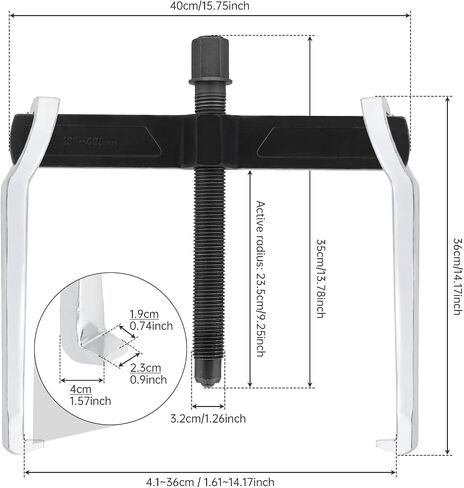 14 Inch 2-Jaw Gear Puller, Adjustable CR-V Bearing Puller Gears, Removal Tool for External Internal Pulling, Puller Tool Separate Lifting Device in Saudi Arabia