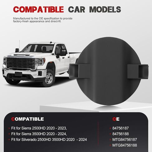 منصة Hitch 5th Wheel Cover Coverts for Silverado 2500HD 3500HD 2020-2024 Sierra 2500HD 2020-2023 3500HD 2020-2024 استبدال 84756187 84756188 in Saudi Arabia