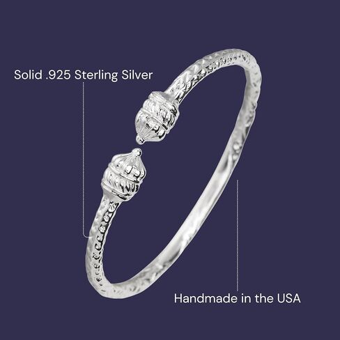 .925 Sterling Silver Royal Dome Taj Mahal Bangles Women Woman Silver Bracelet Set (1 Pair) in Kuwait