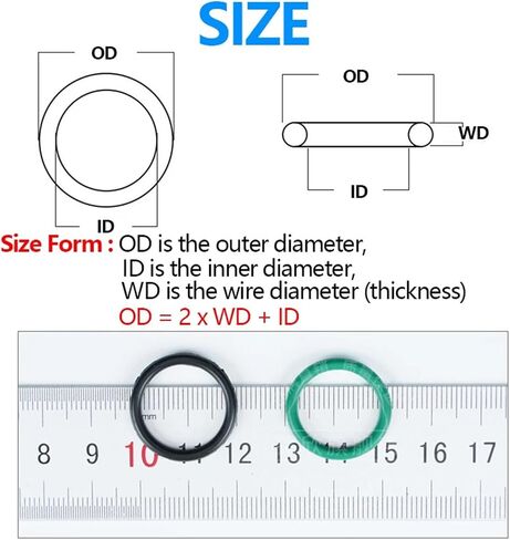 5mm OD 12mm - 270mm Nitrile Butadiene Rubber Sealing Ring Repair Skeleton Oil Seal Gasket O-Ring Seal Washer(OD 45mm (10Pcs)) in Saudi Arabia