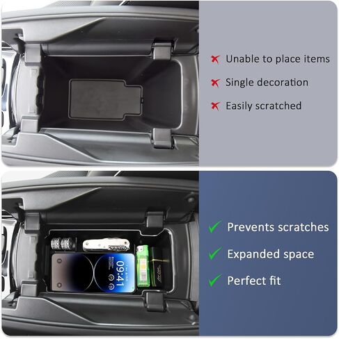 Marchfa Center Censole Organizer Tranizer Treshible FOR 2021 2022 2023 Buick Envision Armrest Storage Box Box Organizer Middle Console حامل إدراج (غير مناسب لـ 2024 2025 Buick Encsion) in Saudi Arabia