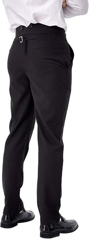 Men Medieval Steampunk Pants Adult Victorian Classic Trousers Halloween Vintage Cosplay Costume (US, Alpha, XX-Large, Regular, Regular, Khaki) in Kuwait