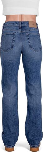Women High Rise Regular Straight Jeans Wide Legs Stretchy Pants in Saudi Arabia
