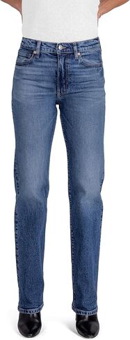 Women High Rise Regular Straight Jeans Wide Legs Stretchy Pants in Saudi Arabia