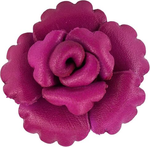 AeraVida Red Petals Genuine Leather Blooming Rose Free Size Ring | Floral Statement Adjustable Ring for Women | Statement Handmade Ring in Kuwait