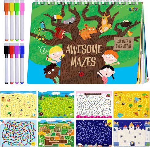 Search & Find Book, 30 Different Themes 32 Pages Activities Book, Montessori Learning Toy Educational Game Autism Sensory Toys for Preschool Girls and Boys Ages 3, 4, 5, 6 in Kuwait