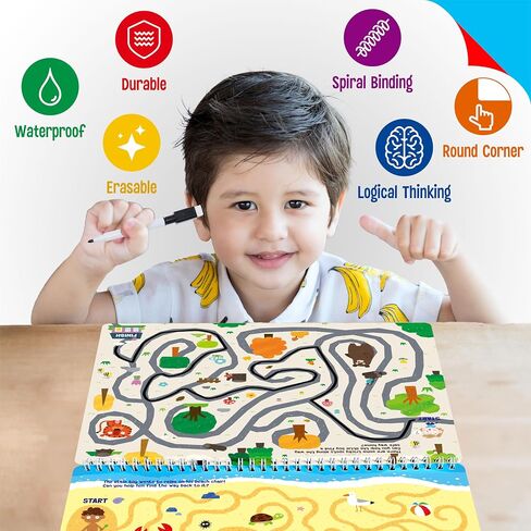 Search & Find Book, 30 Different Themes 32 Pages Activities Book, Montessori Learning Toy Educational Game Autism Sensory Toys for Preschool Girls and Boys Ages 3, 4, 5, 6 in Kuwait