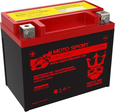 Neptune Power YTX12-BS بطارية بديلة عالية الأداء لهوندا ATC250ES BIG RED 1985-1987 in Saudi Arabia