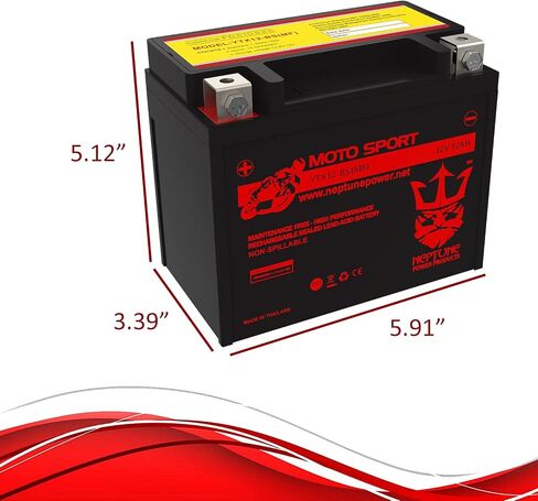 Neptune Power YTX12-BS بطارية بديلة عالية الأداء لهوندا ATC250ES BIG RED 1985-1987 in Saudi Arabia