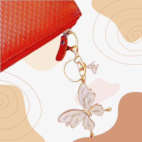 Rose Gold Butterfly Keychain with Crystals in Kuwait