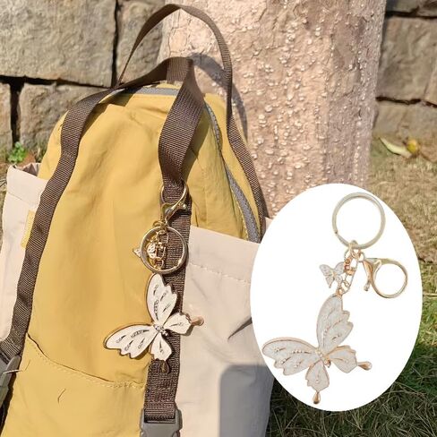 Rose Gold Butterfly Keychain with Crystals in Kuwait