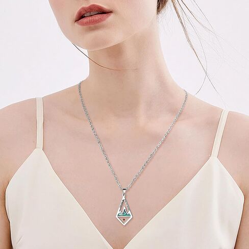 Mustard Seed Necklace for Women Men: Stainless Steel Mountain Pendant Necklace Faith Jewelry Set Inspirational Christian Gifts in Kuwait