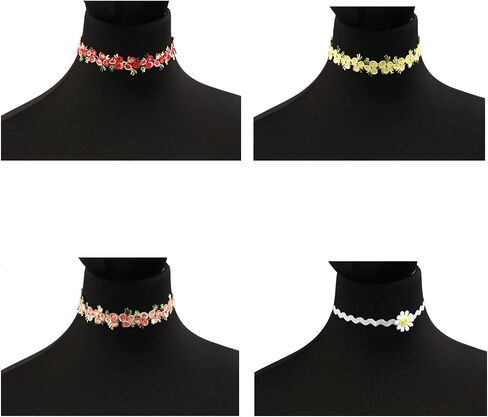 10pcs Fashion Elegant White Lace Choker Necklace for Women Simple Fashion Jewelry in Kuwait