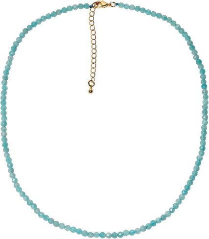 Simple Faceted Beads Necklace Boho 3-4mm Energy Crystals Choker Necklaces for Women Trendy Handmade Jewelry in Saudi Arabia