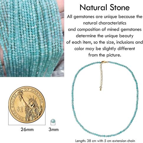 Simple Faceted Beads Necklace Boho 3-4mm Energy Crystals Choker Necklaces for Women Trendy Handmade Jewelry in Saudi Arabia
