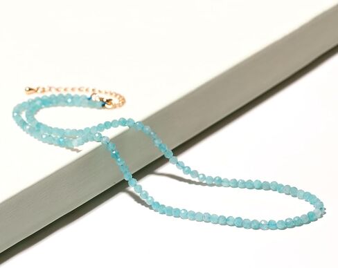Simple Faceted Beads Necklace Boho 3-4mm Energy Crystals Choker Necklaces for Women Trendy Handmade Jewelry in Saudi Arabia