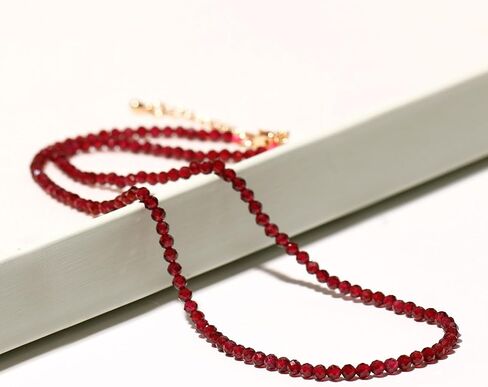 Simple Faceted Beads Necklace Boho 3-4mm Energy Crystals Choker Necklaces for Women Trendy Handmade Jewelry in Saudi Arabia